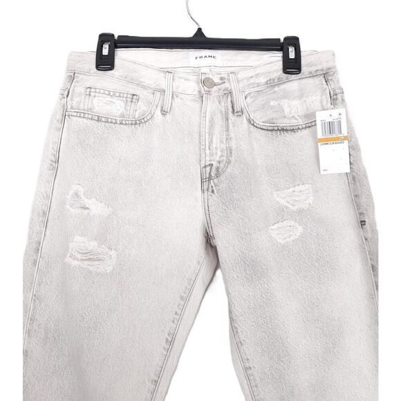 Frame Men's L'Homme Slim-Fit Mid-Rise Jeans Calverton Distressed 29x33 NWT - Picture 3 of 9